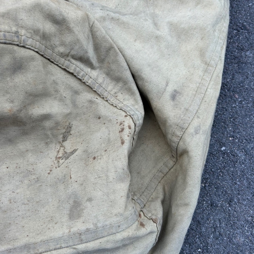 Vintage Military Canvas Duffle Bag Khaki Tan Stenciled Drawstring Sea Bag USA - Picture 6 of 11